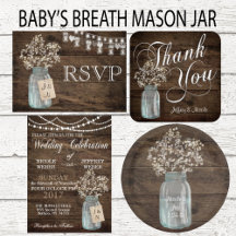 Rustic Wood Baby's Breath Barn Wedding Suite