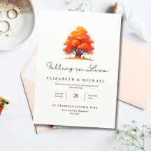 Elegant Fall Wedding Rustic Autumn Tree Minimalist