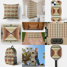 Colors Of Brown, Green And Tan Striped Pattern Art