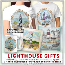 lighthouse gifts, apparel