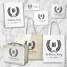 Laurel Wreath Family Monogram Set