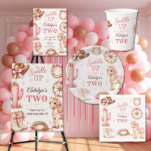 Pink Western Horse Birthday Collection
