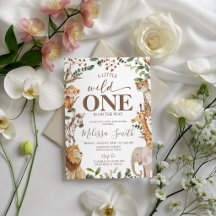 Wild One Safari Baby Shower Jungle Collection