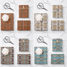 Wrapping Sheets Gift Paper With Southwest Designs 