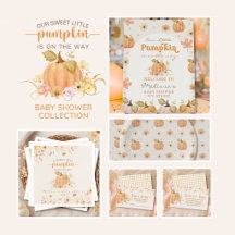 Little Pumpkin Is On The Way Floral Baby Shower