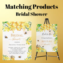 Bridal shower - bumble bees yellow florals