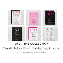 50 and Fabulous Fiftieth Birthday Party Invitation