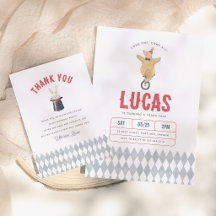 Vintage Circus Animals Boy Birthday Party