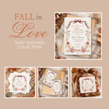Fall In Love Autumn Fall Floral Baby Shower 