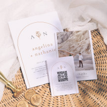 Boho Minimalist Terracotta Arch & Photo Wedding