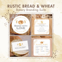 Rustic Bread & Wheat Home Bakery Branding Suite