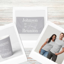 Family Reunion Supplies Modern Gray Typography