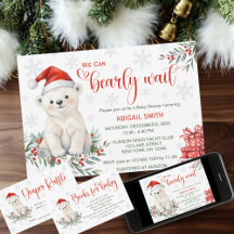 Christmas Polar Bear Baby Shower