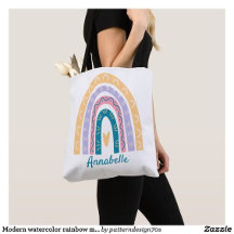 Modern watercolor rainbow pattern design