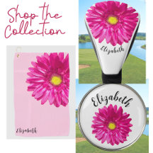 Hot Pink Gerbera Golf and Sports Gear