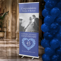 Vertical pop up banners for wedding anniversaries