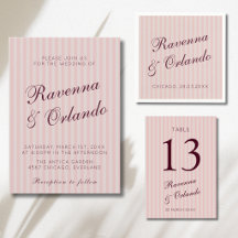 Blush Pink Retro Stripes