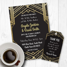 Gatsby Black & Gold Wedding Collection 