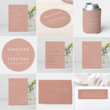 Dusty Rose Typewriter Modern Wedding Collection