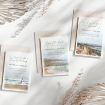 Malibu California Coastal Watercolor Wedding 