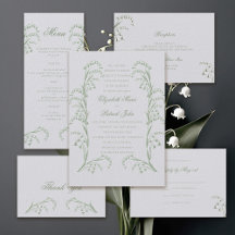 Lily of the Valley Classic Wedding Ivory Green