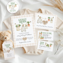 Locally Grown Farmers Market Boho Baby Shower