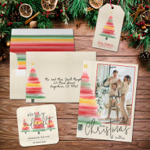 WATERCOLOR CHRISTMAS TREE COLLECTION