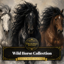 Horse And Equestrian Art Decoupage Tissue Paper