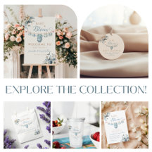 Baby In Bloom Blue Flower Butterfly Boy BabyShower