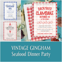 VINTAGE GINGHAM Seafood Dinner Party