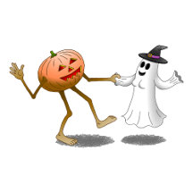 The Halloween Pumpkin and the Ghost