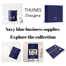 Blue business supplies