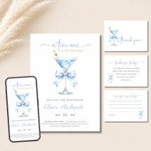 A Tini One Is On The Way - Martini Boy Baby Shower