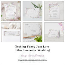 Nothing Fancy Just Love Lilac Lavender Wedding