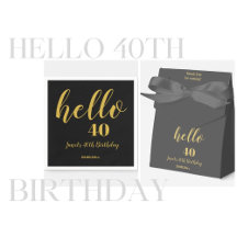 Custom Hello 40th Birthday 