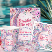 Flower Glitter Mermaid Oneder the Sea