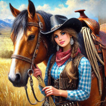 Western Cowgirl Cards and Gifts