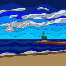 Lake Michigan Memorial Drawing