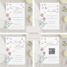 Boho Wildflower Butterfly Garden Wedding