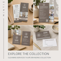Cleaning Services Taupe Branding Collection