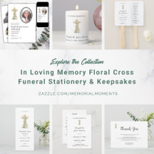 In Loving Memory Floral Cross 