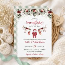 Christmas Snowflake Clothesline Baby Shower