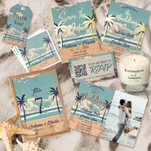 Tropical Vintage Beach Wedding