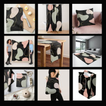 Aesthetic Boho Geometric Organic Shapes Pattern