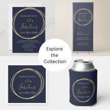 60 and Fabulous Birthday Party Supplies Navy Gold