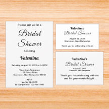 Black and White Bridal Shower