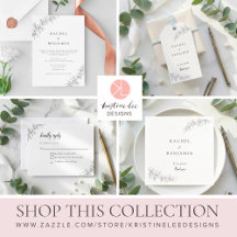 Classic Botanical Elegant Wedding Minimal