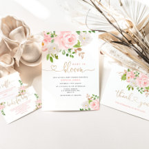 Blush pink Floral baby shower