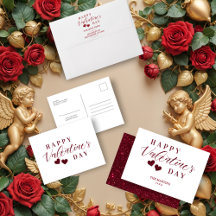 Red Glitter Happy Valentine's Day Hearts