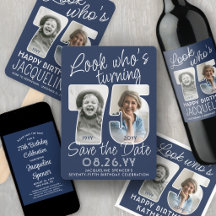 75th Birthday Party Invites & Decor • DIY Colors